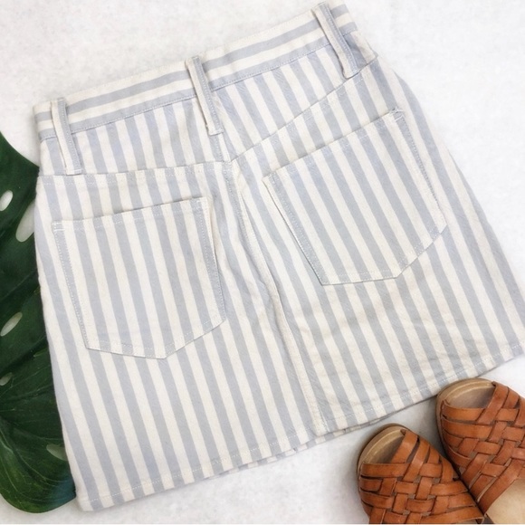 Madewell Striped Denim A-Line Skirt Size 25 EUC (0158) - Picture 5 of 7